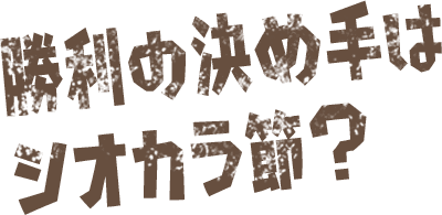 勝利の決め手はシオカラ節?