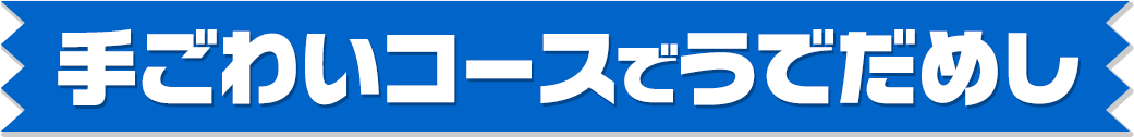 手ごわいコースでうでだめし
