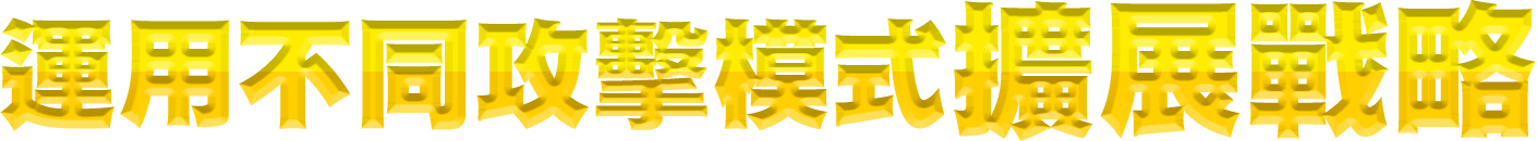 運用不同攻擊模式擴展戰略