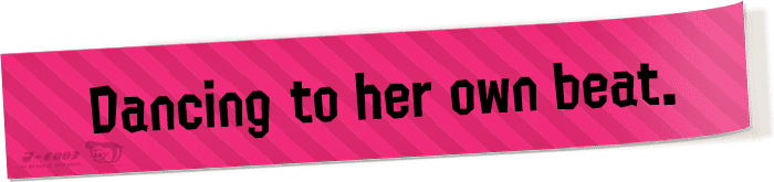 Dancing to her own beat