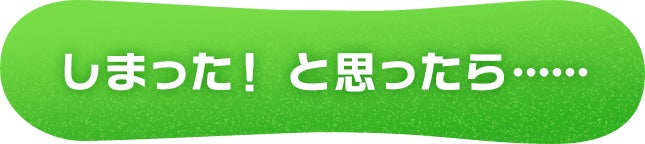 しまった！ と思ったら……