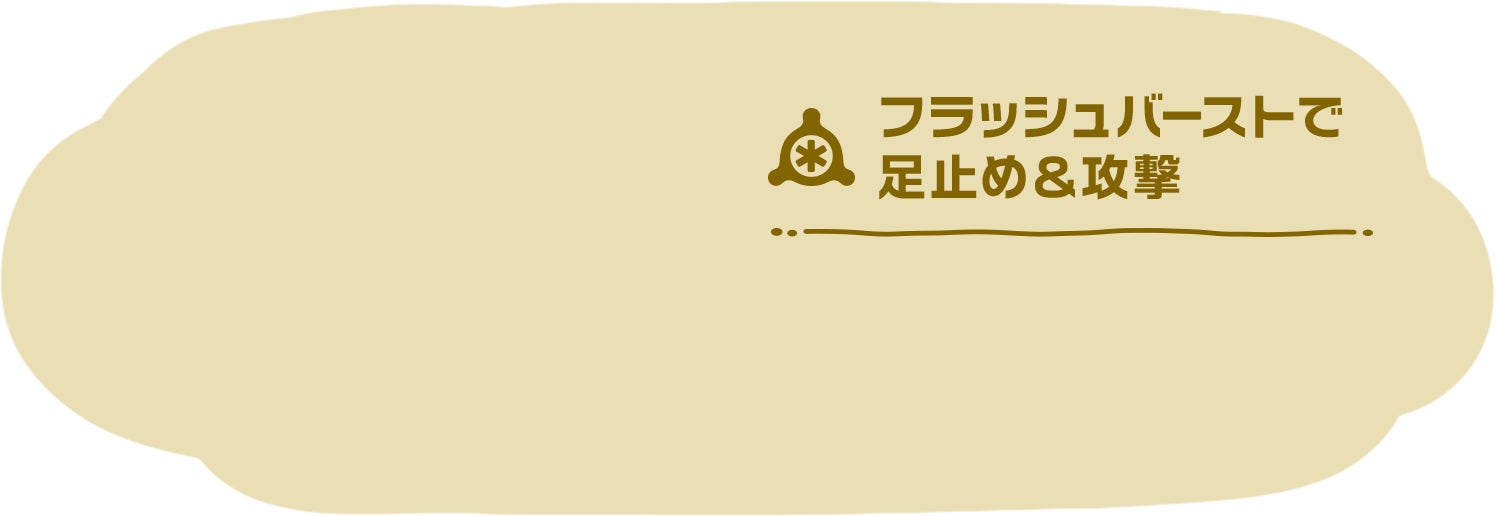 フラッシュバーストで足止め＆攻撃