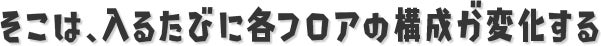 そこは、入るたびに各フロアの構成が変化する不思議な塔。