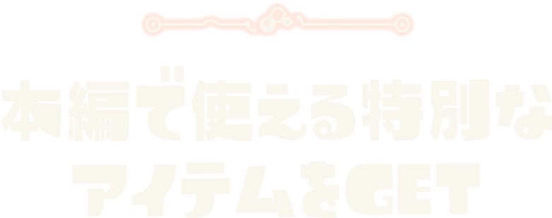 本編で使える特別な アイテムをGET
