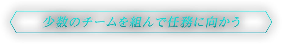 少数のチームを組んで任務に向かう