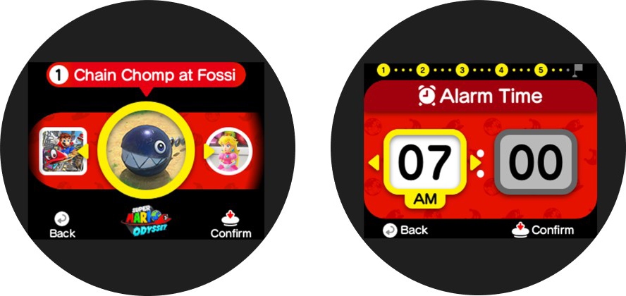 Alarm scene, mode, Alarm Time settings