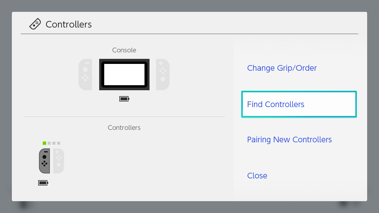 The 'Search For Controllers' screen
