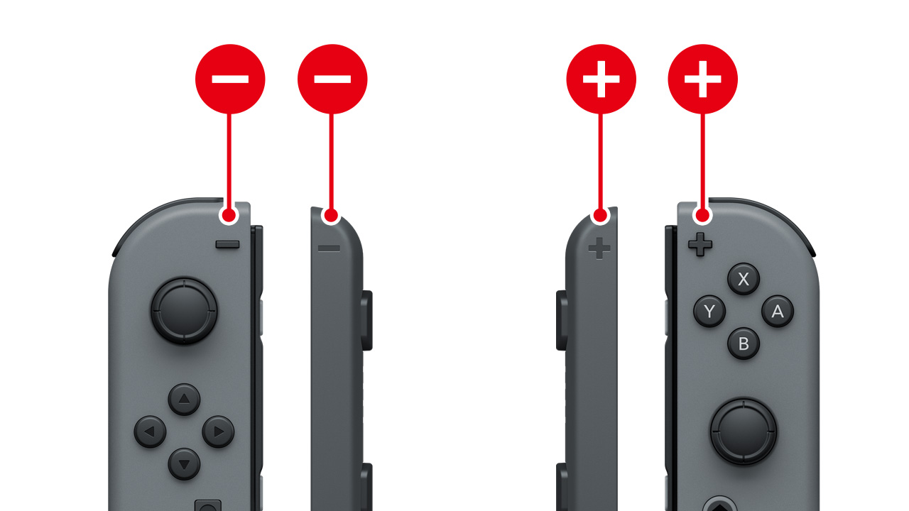 Confirming that the + and − marks match