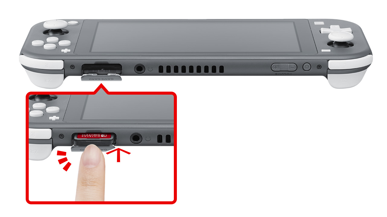 Removing a game card from the console