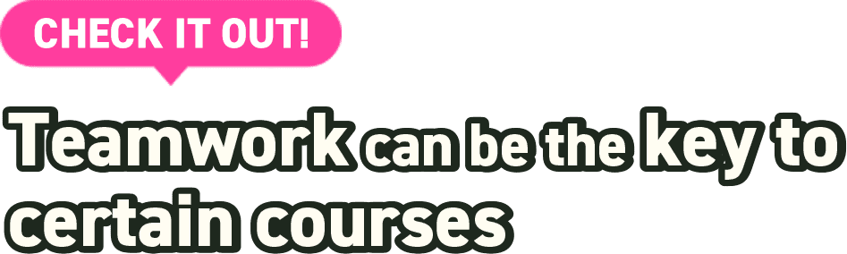 CHECK IT OUT! Teamwork can be the key to certain courses