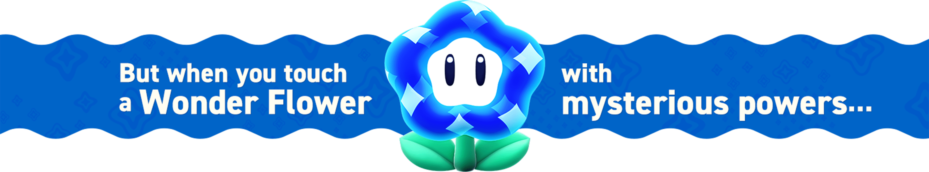 But when you touch a Wonder Flower with mysterious powers…
