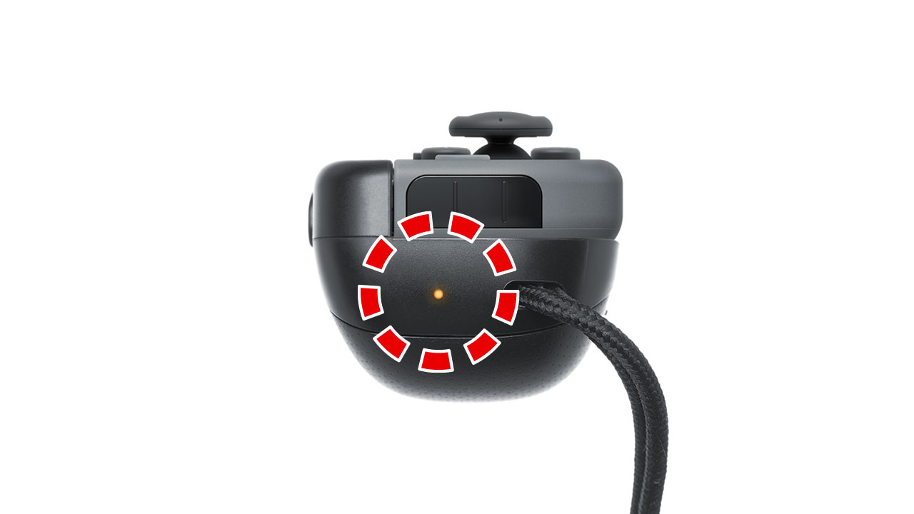 If attached correctly, the Joy-Con will begin charging, and the Joy-Con AA battery pack charging indicator will light up in orange.