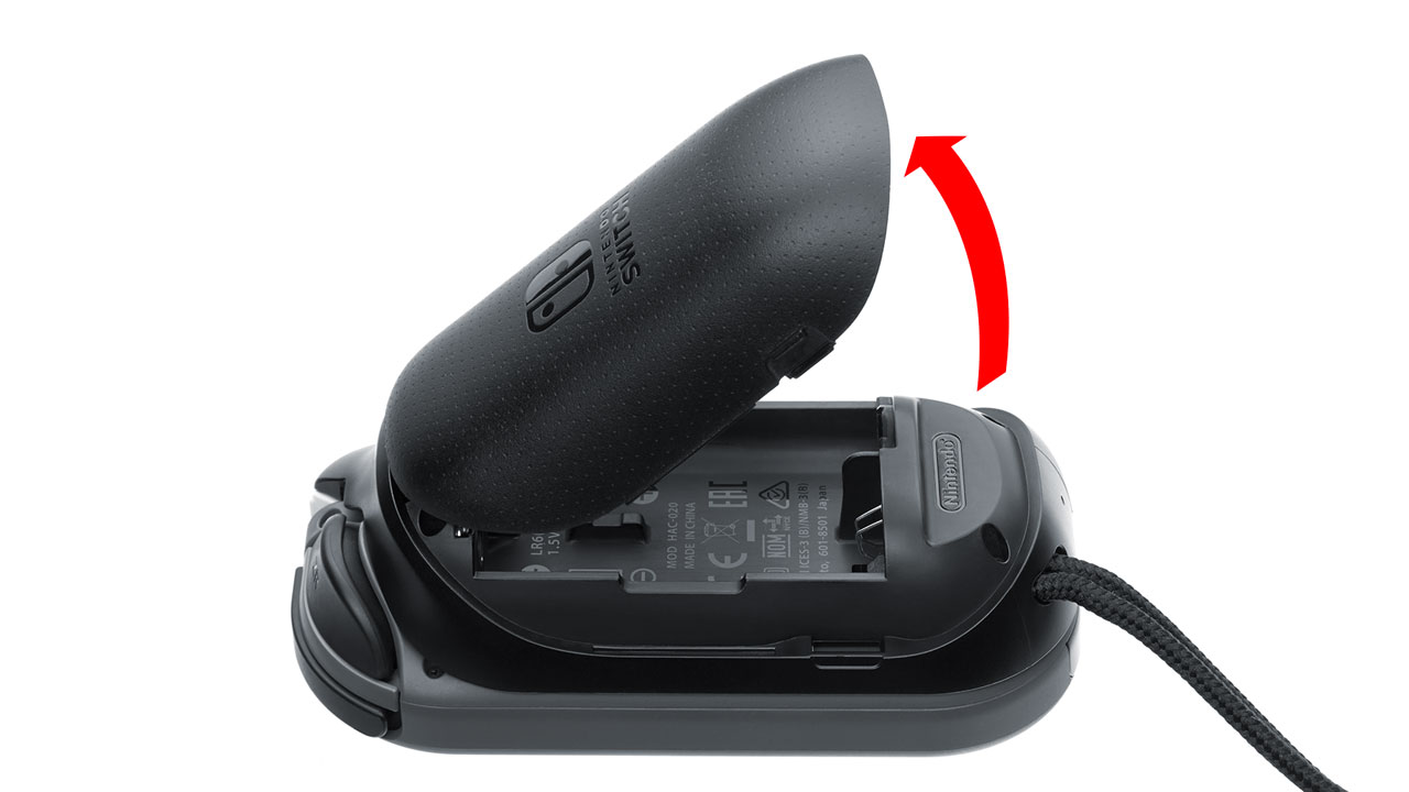 Raise the lower end of the battery cover and remove it.