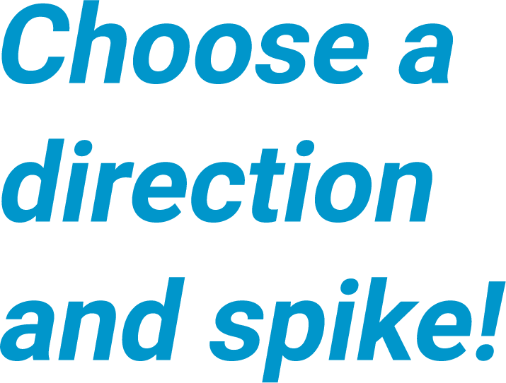 Choose a direction and spike!