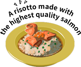 A risotto made with the hightest quality salmon