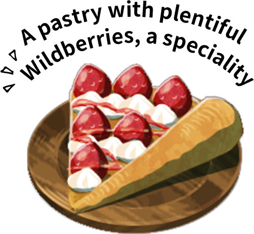 A pastry with plentiful wild berries, a specialty