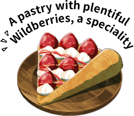 A pastry with plentiful wild berries, a specialty
