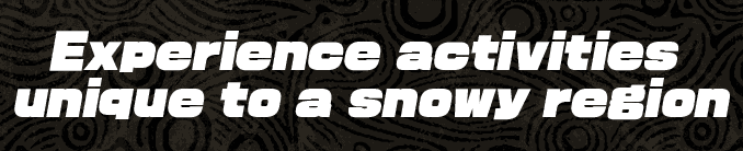 Experience activities unique to a snowy region